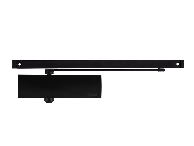 

Дверной доводчик RYOBI 1200 D-1200T черный со скользящей шиной с фиксацией EN 3 60кг 950мм