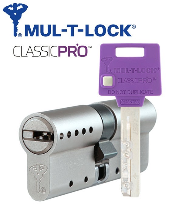 

Цилиндр Mul-T-Lock ClassicPro 90мм (45х45) ключ/ключ никель-сатин 3 ключа