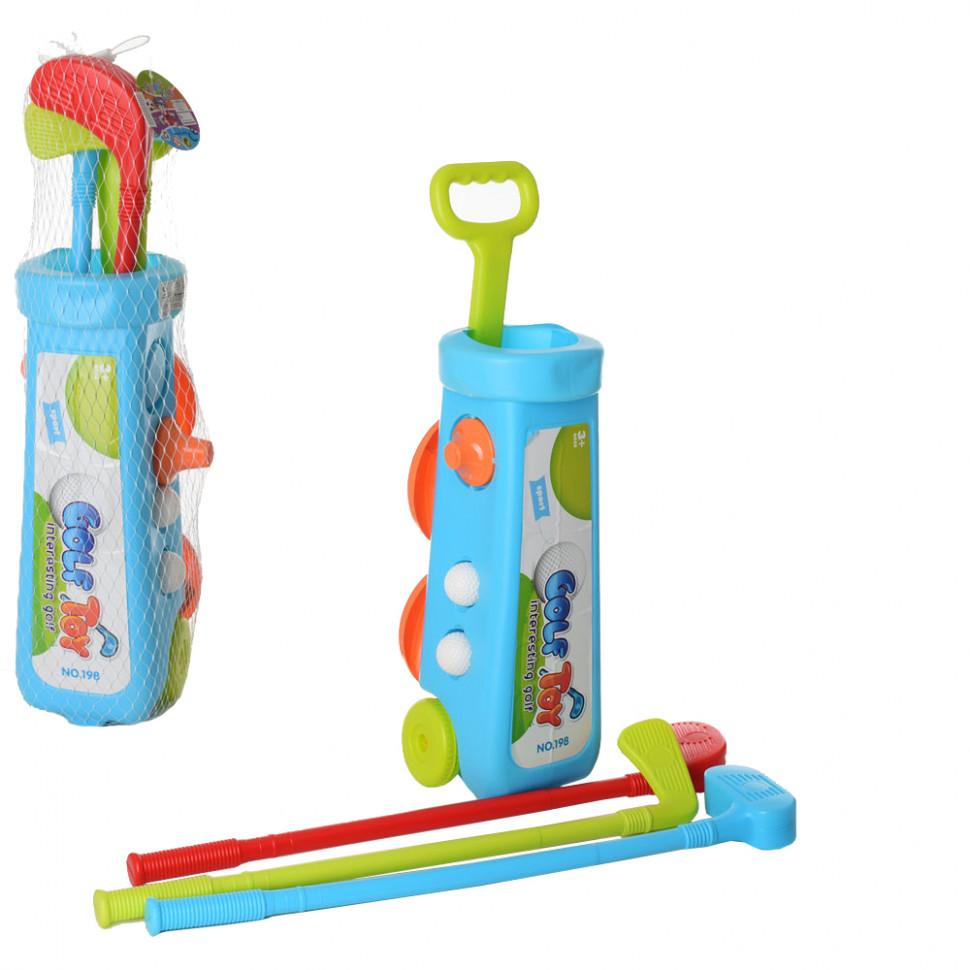 

Игровой набор "Гольф" MR 0049 клиюшки, 2 лунки, мячики (Синий)