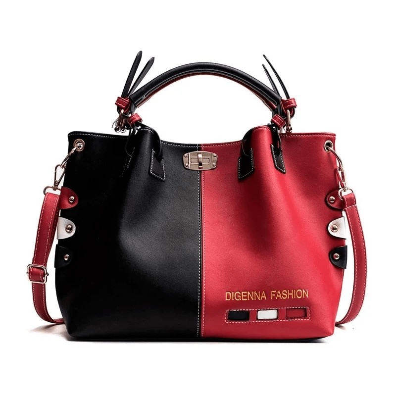 

Женская сумка Digenna Fashion большая черно-красная (1064-red)