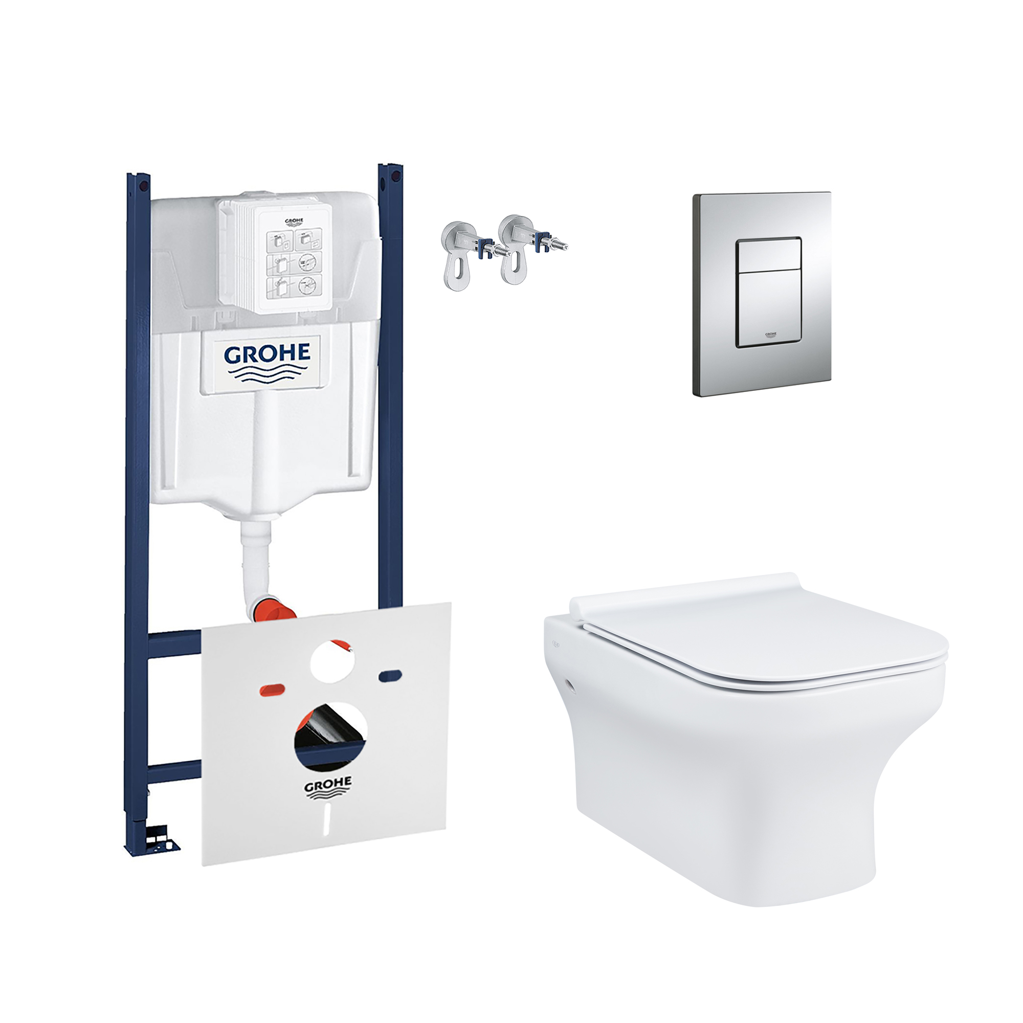 

Набор инсталляция 4 в 1 Grohe Rapid SL 3884000G + унитаз с сиденьем Qtap Cardinal QT0433C660HW