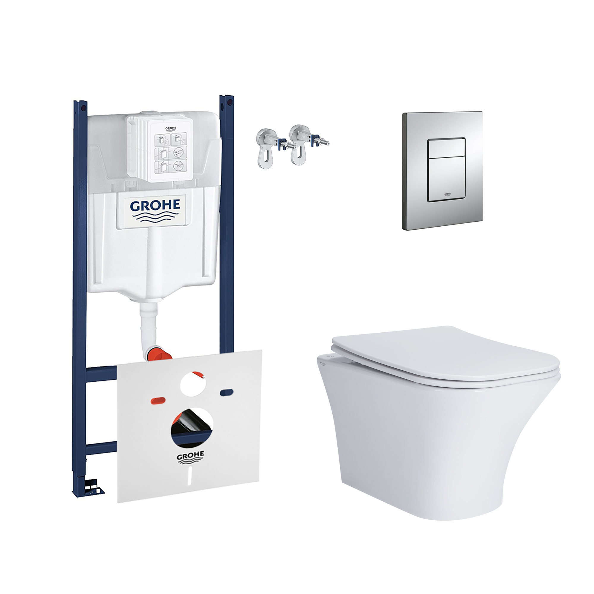 

Набор инсталляция 4 в 1 Grohe Rapid SL 3884000G + унитаз с сиденьем Qtap Presto QT24332615EW