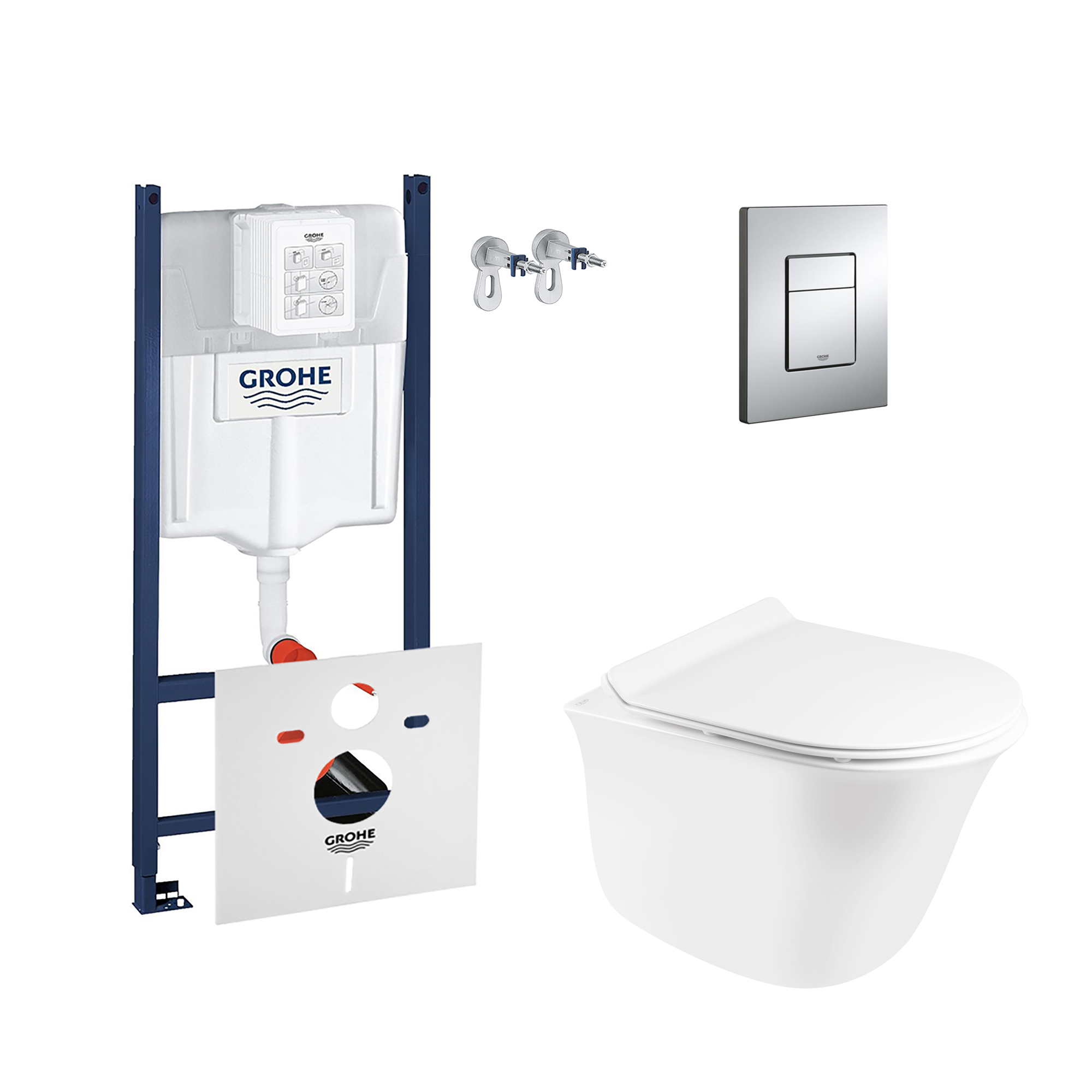 

Набор инсталляция 4 в 1 Grohe Rapid SL 3884000G + унитаз с сиденьем Qtap Virgo QT1833051ERW