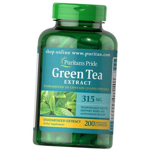 

Экстракт зеленого чая, Green Tea Standardized Extract 315, Puritan's Pride 100капс (71367046)