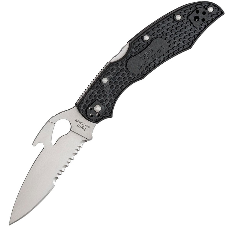 

Нож складной Spyderco Byrd Cara Cara 2 Emerson полусеррейтор (длина: 217мм, лезвие: 95мм), черный
