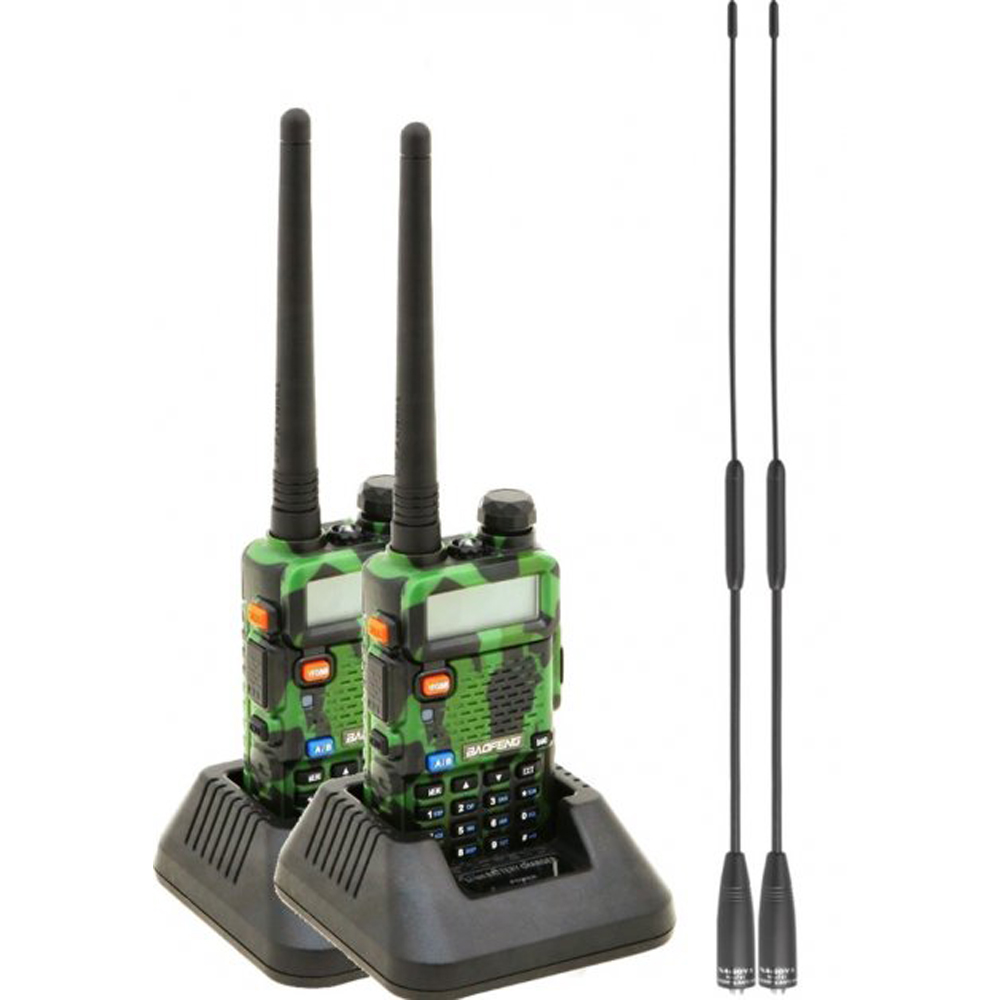 

Рация Baofeng UV-5R Urban (5W, VHF/UHF, 136-174, 400-470MHz, до 5 км, 128 кан., АКБ), 2шт камуфляж