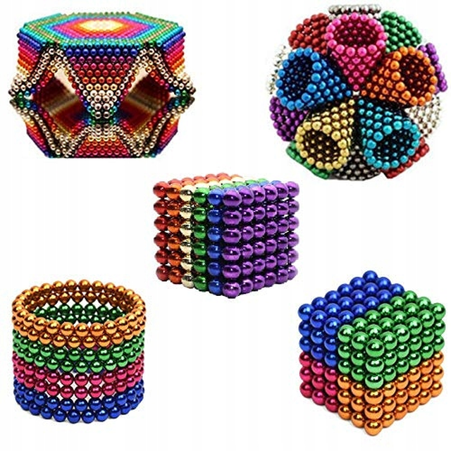 

Разноцветная развивающая головоломка-антистресс из магнитный шариков Neo Cube color A2-8 5мм