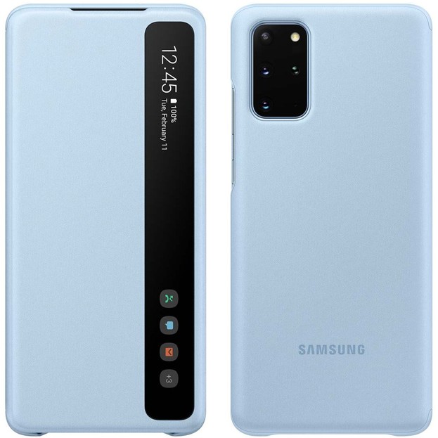 

​Защитный смарт чехол книжка S-View Flip cover Samsung Galaxy S20 Plus + 5G EF-ZN985 blue