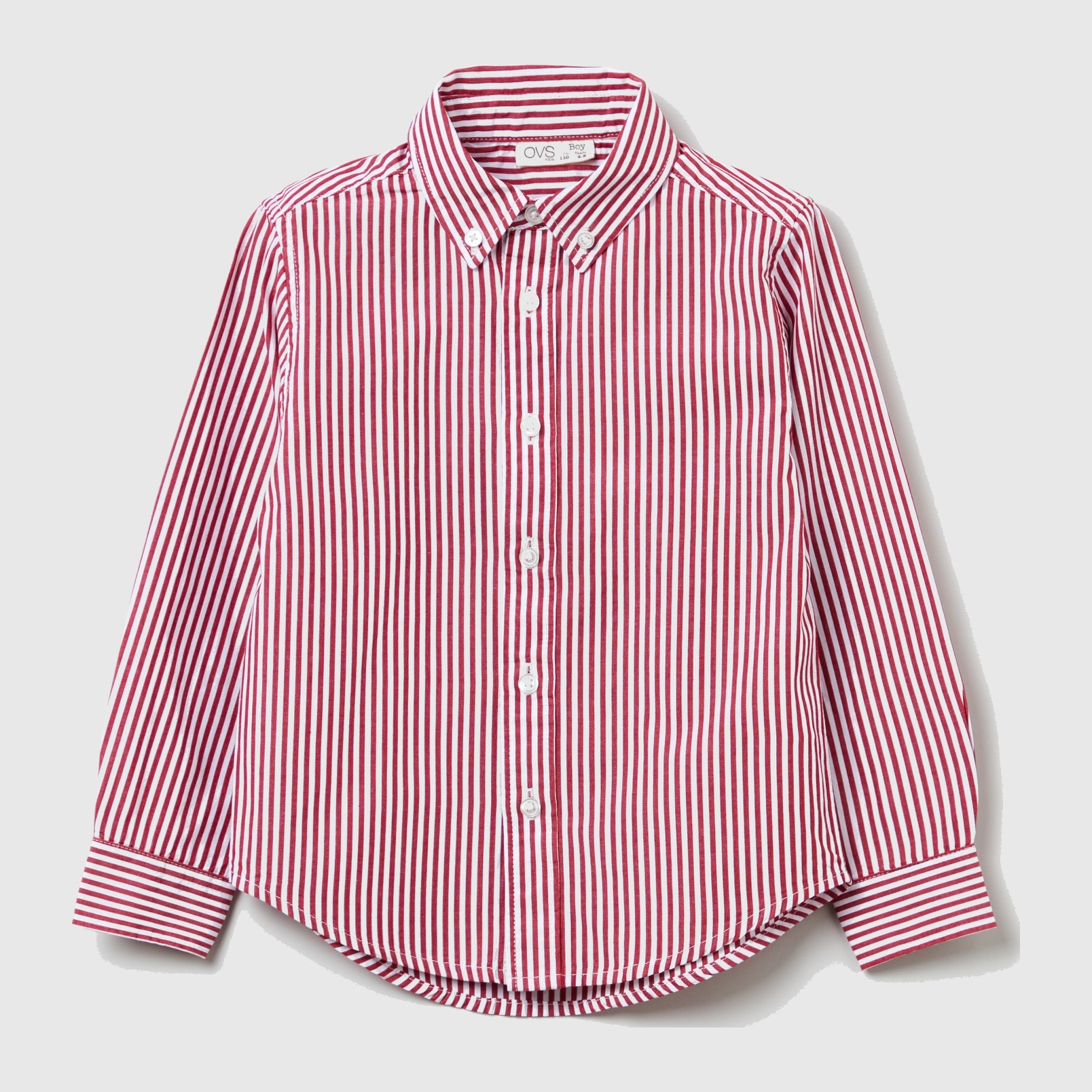 

Рубашка OVS 1299480 134 см Red-Striped White