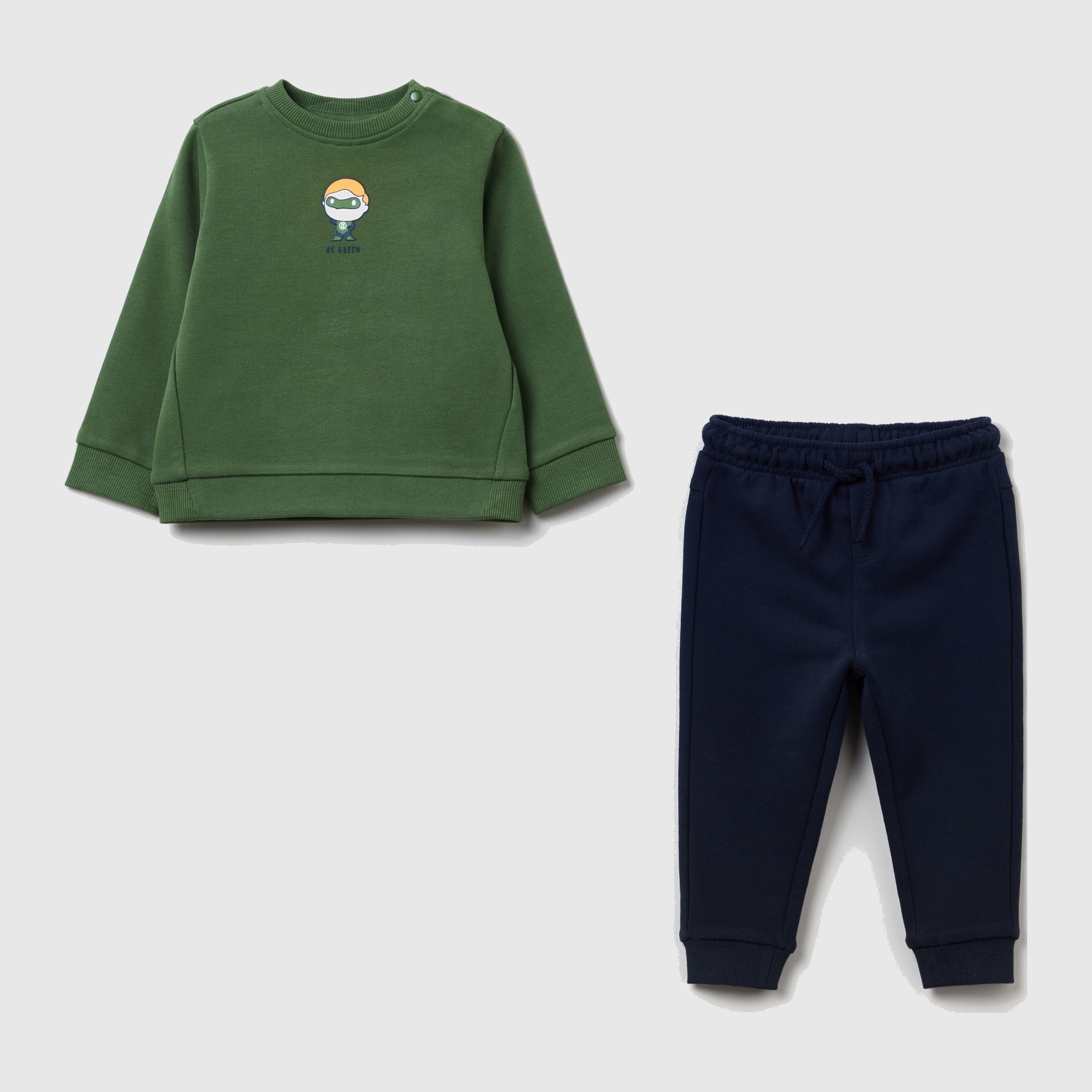 

Комплект (свитшот + штаны) OVS 1311530 80 см Green