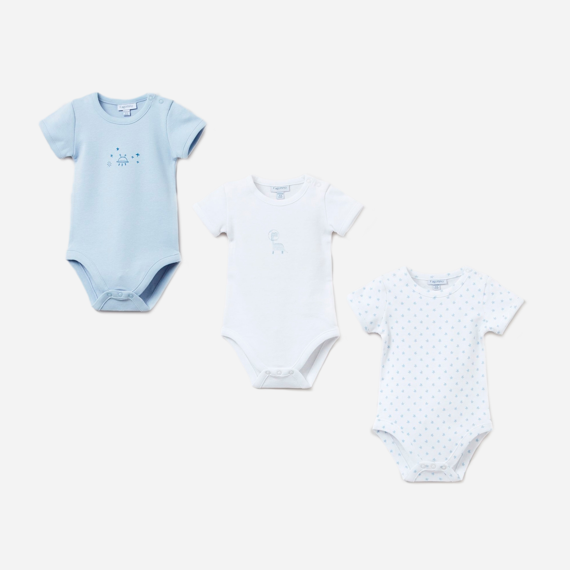 

Боди-футболка OVS 1284845 80 см 2 шт White