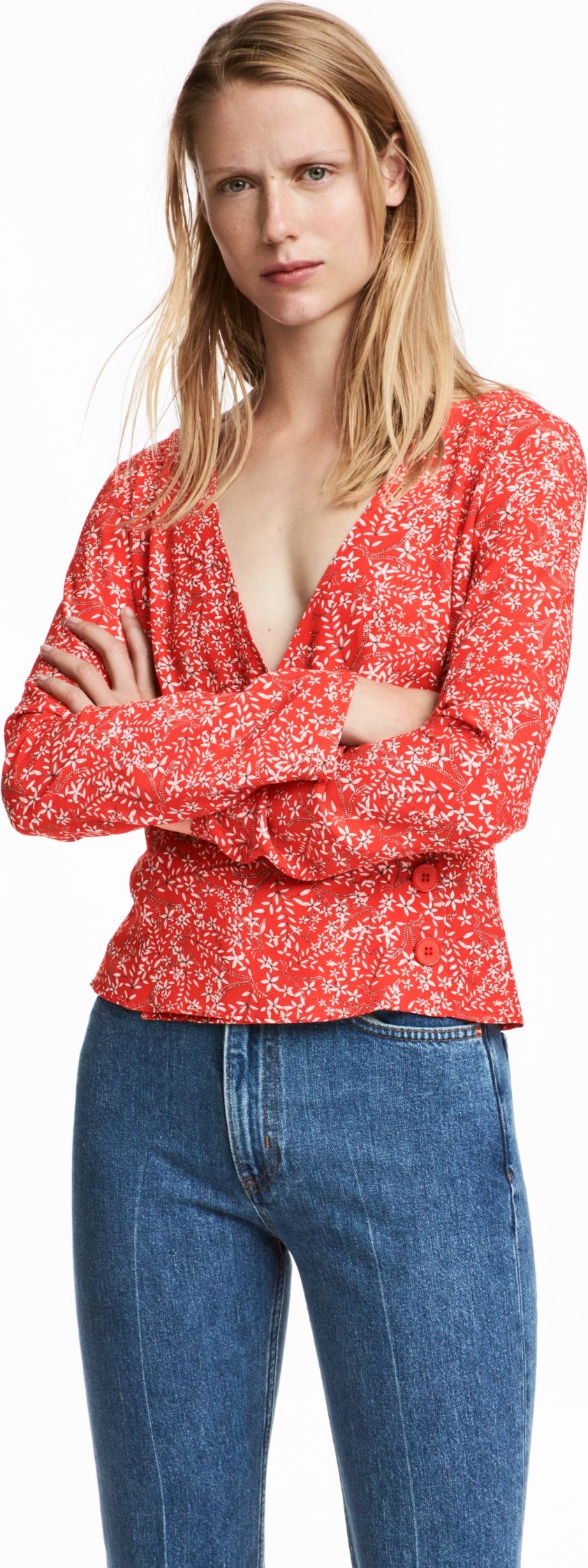 

Блузка H&M 0582577  Красная, Блузка H&M 0582577 34 Красная