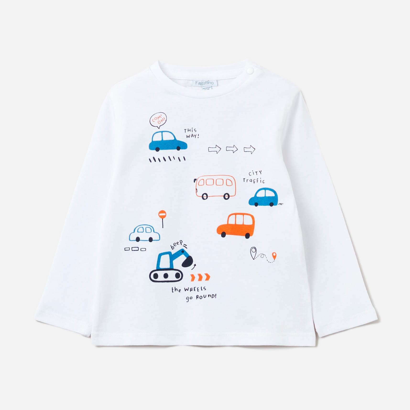 

Футболка с длинными рукавами OVS 1293719 80 см White