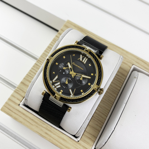 

Наручные часы Guardo T01030(2)-3 Black-Gold