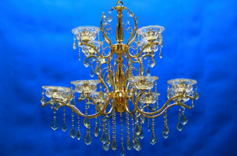 

Люстра свеча Ray L12998/8+4 (gold+champagne) (AN004245)