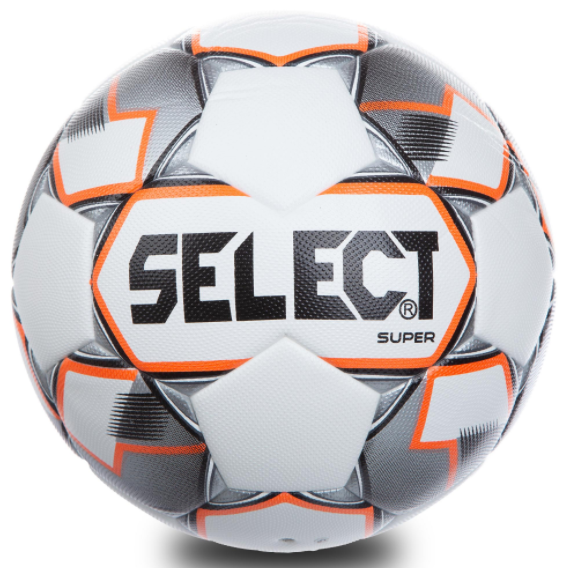 

Мяч футбольный SELECT SUPER FIFA FB-0551 №5 PVC клееный белый-черный-оранжевый (IN06212)