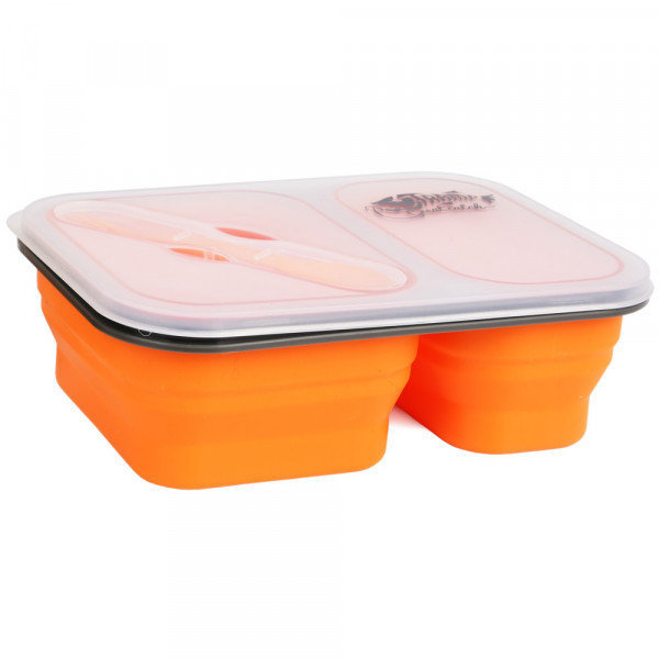 

Контейнер 2 отсека силиконовый Tramp TRC-090-orange