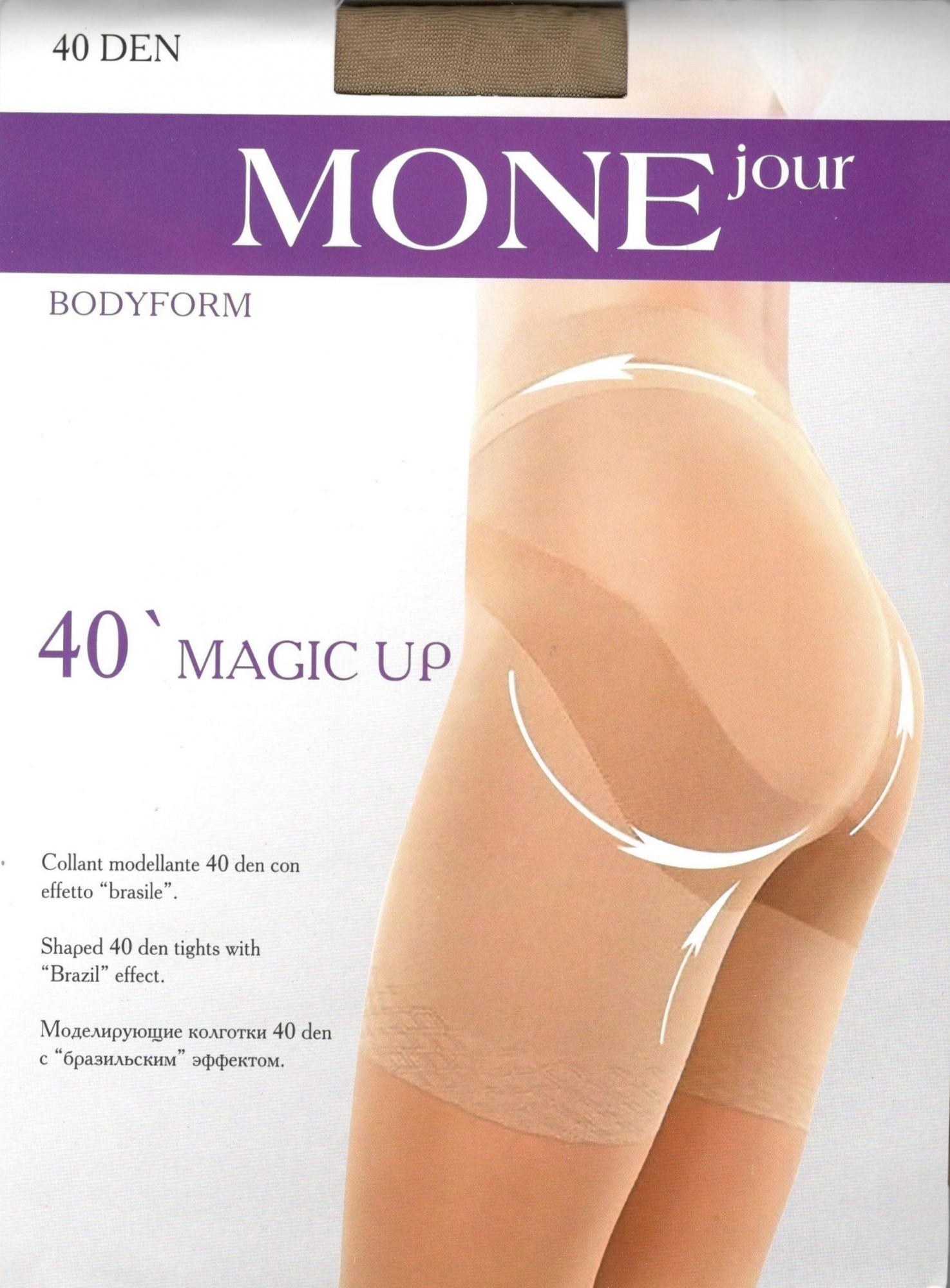 

Колготки женские MONEjour 40 DEN MAGIC UP -M бежевый, Колготки женские MONEjour 40 DEN MAGIC UP 3-M бежевый