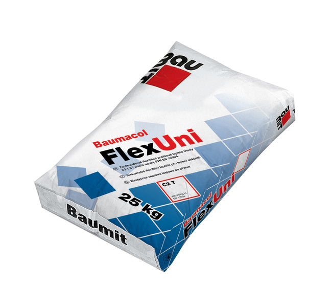 

Baumit FlexUni универсальная, эластичная клеевая смесь для плитки, 25 кг