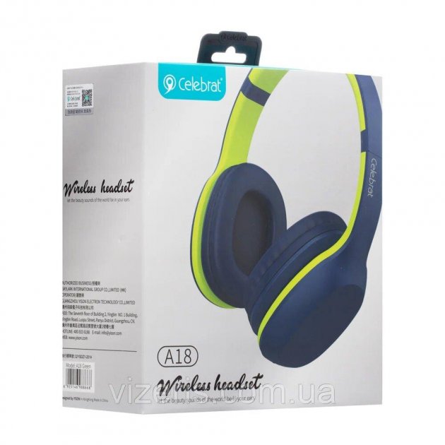

Беспроводные Наушники Bluetooth Celebrat A18 — Blue (Голубой)