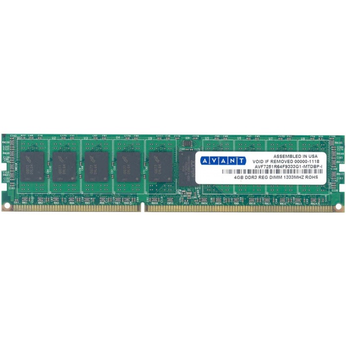 

Серверная оперативная память AVANT 4GB DDR3 PC3-10600R 1333MHz (AVF7251R62F9333GX-NYXP1) / 2710