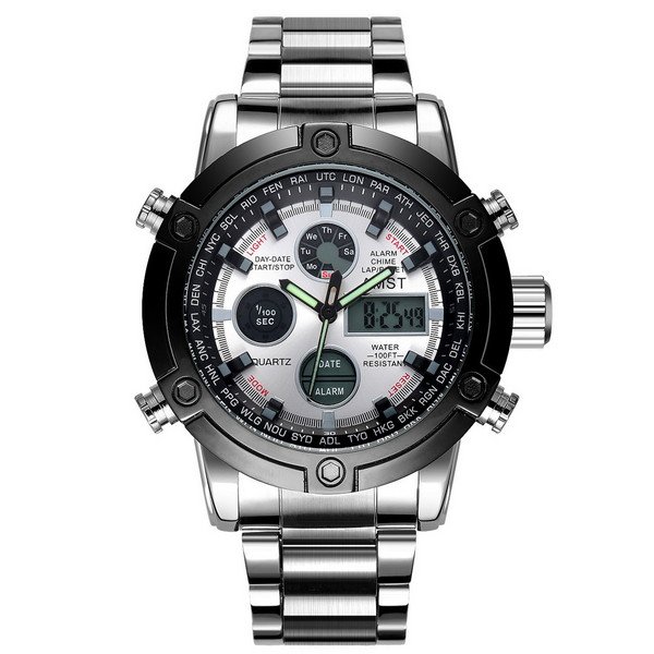 

Наручные часы AMST 3022 Metall Silver-Black-Silver