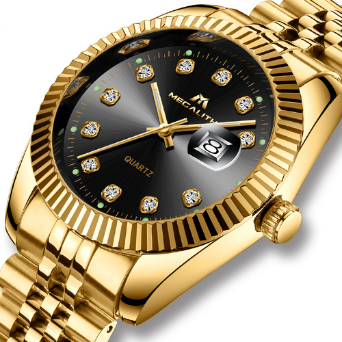 

Наручные часы Megalith 0038M Gold-Black Diamonds