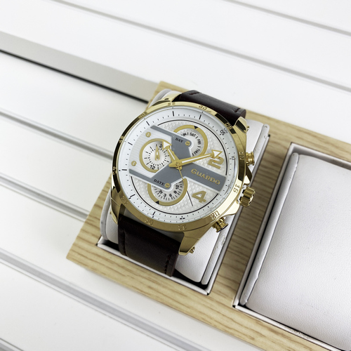 

Наручные часы Guardo B01318-5 Dark Brown-Gold-White