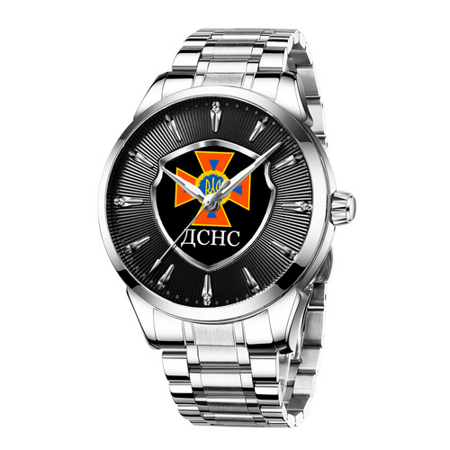 

Наручные часы Chronte с логотипом ДСНС Silver-Black