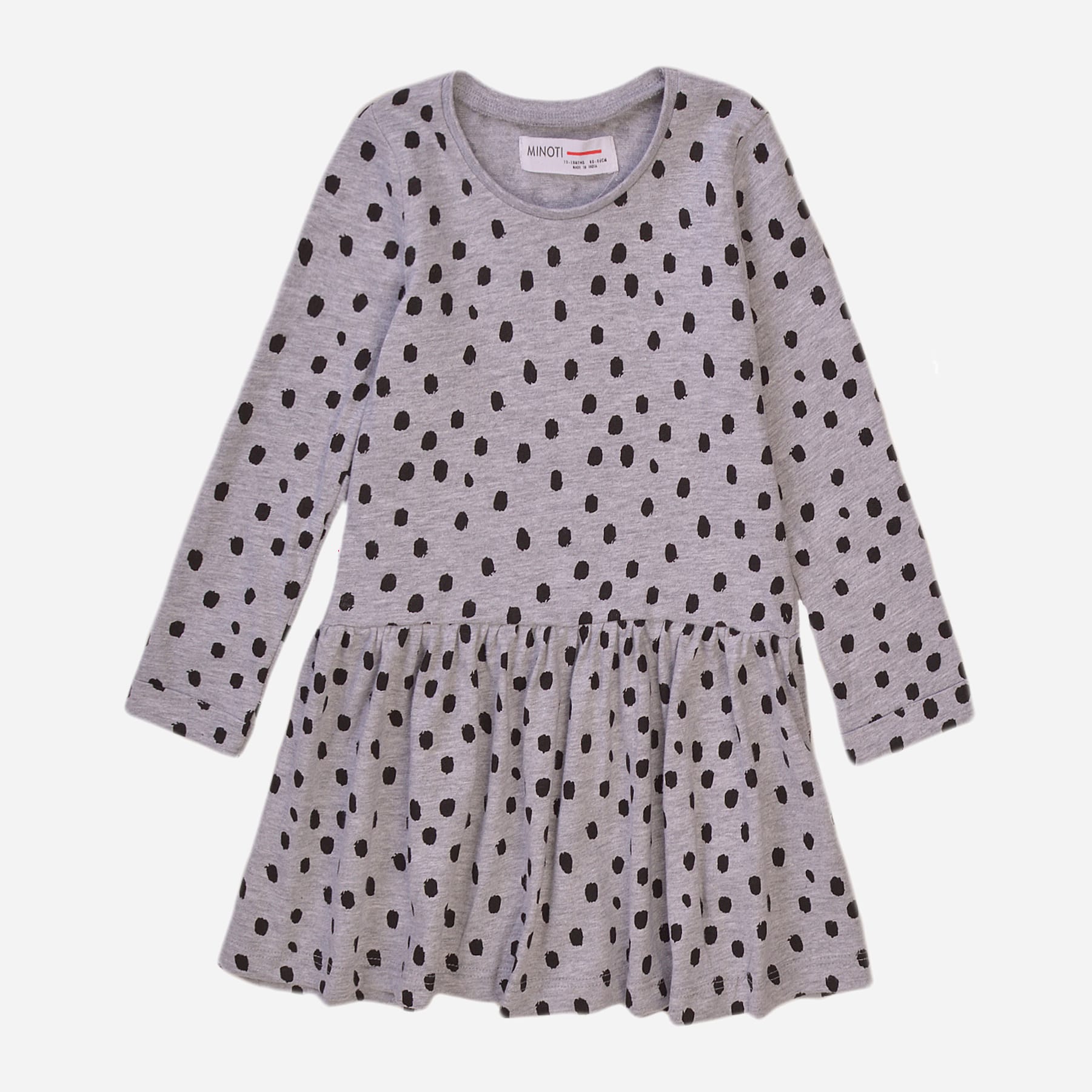

Платье с длинными рукавами Minoti 8GTDRESS 3 34736JNR 122-128 см Серое