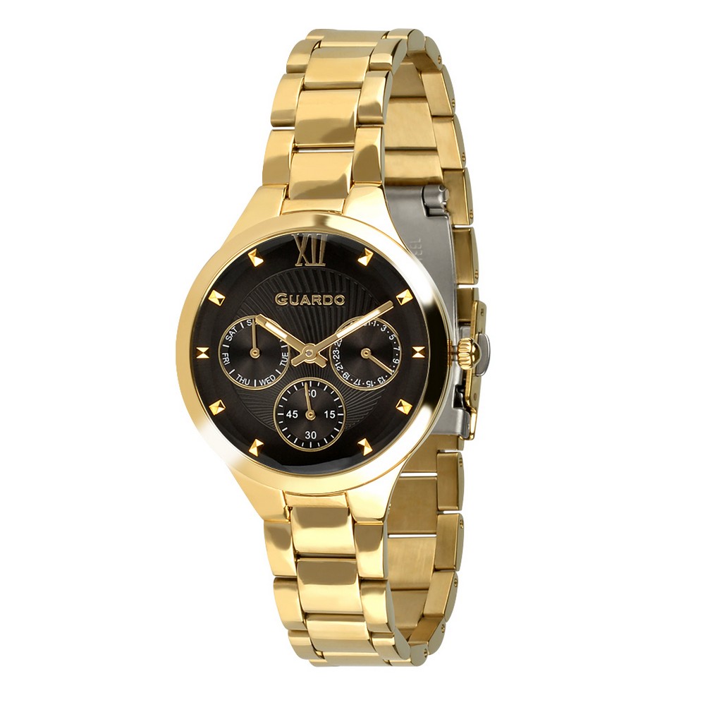 

Наручные часы Guardo 012244-4 Gold-Black