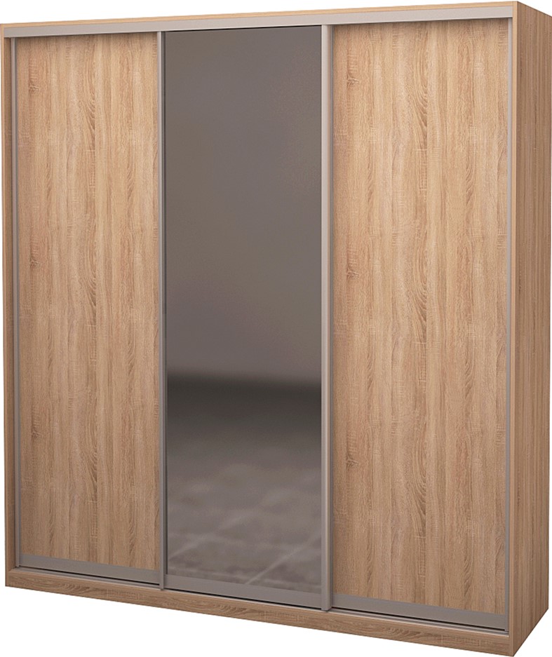 

Шкаф-купе трехдверный Roko 224.2x242x60 см ДСП + Зеркало Дуб сонома