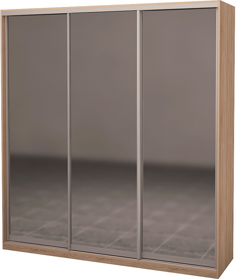 

Шкаф-купе трехдверный Roko 239.2x242x60 см Зеркало Дуб сонома