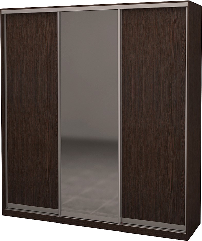

Шкаф-купе трехдверный Roko 224.2x242x60 см ДСП + Зеркало Дуб венге