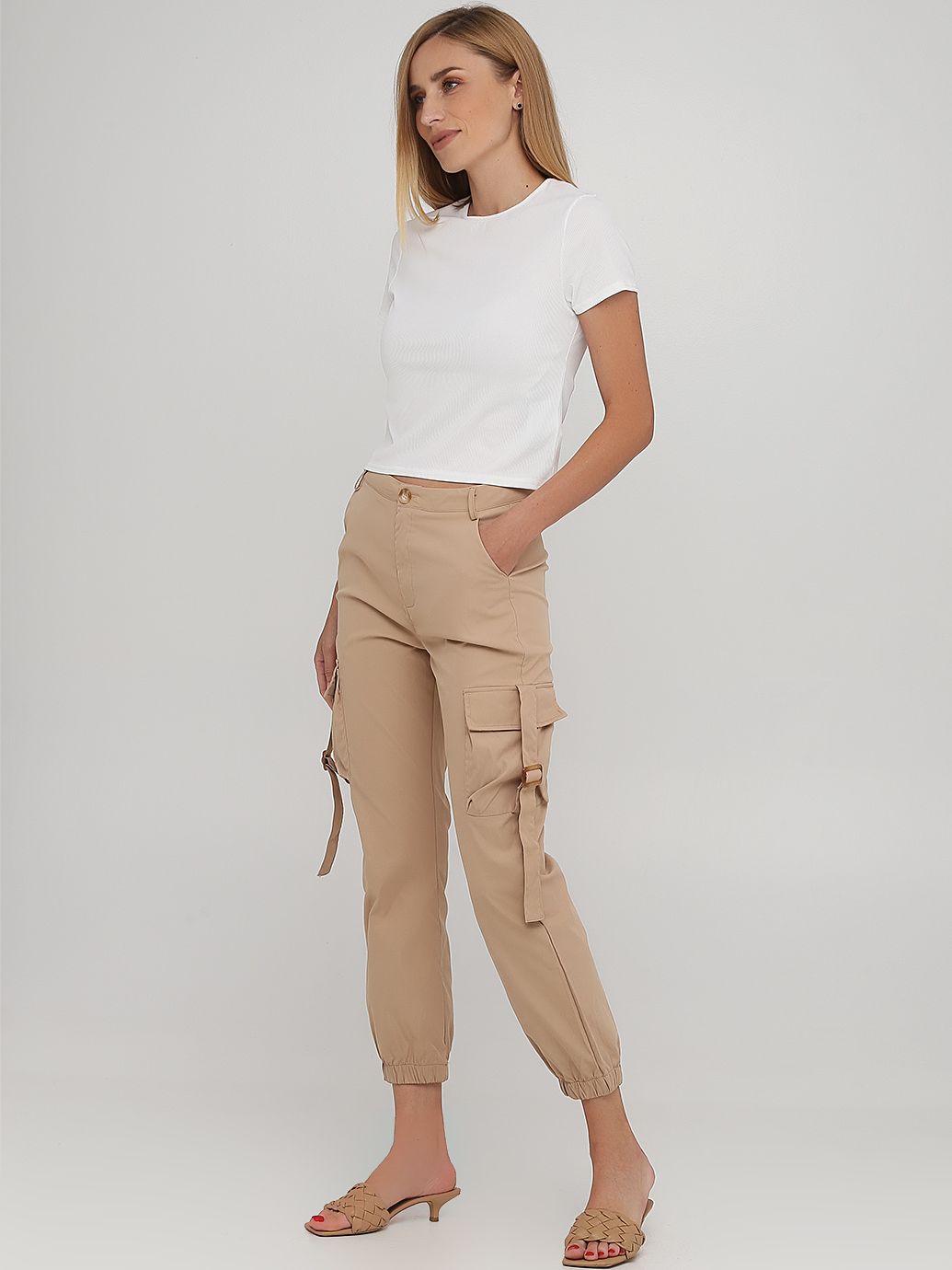 

Брюки Boohoo pzz16176r02 L Бежевые