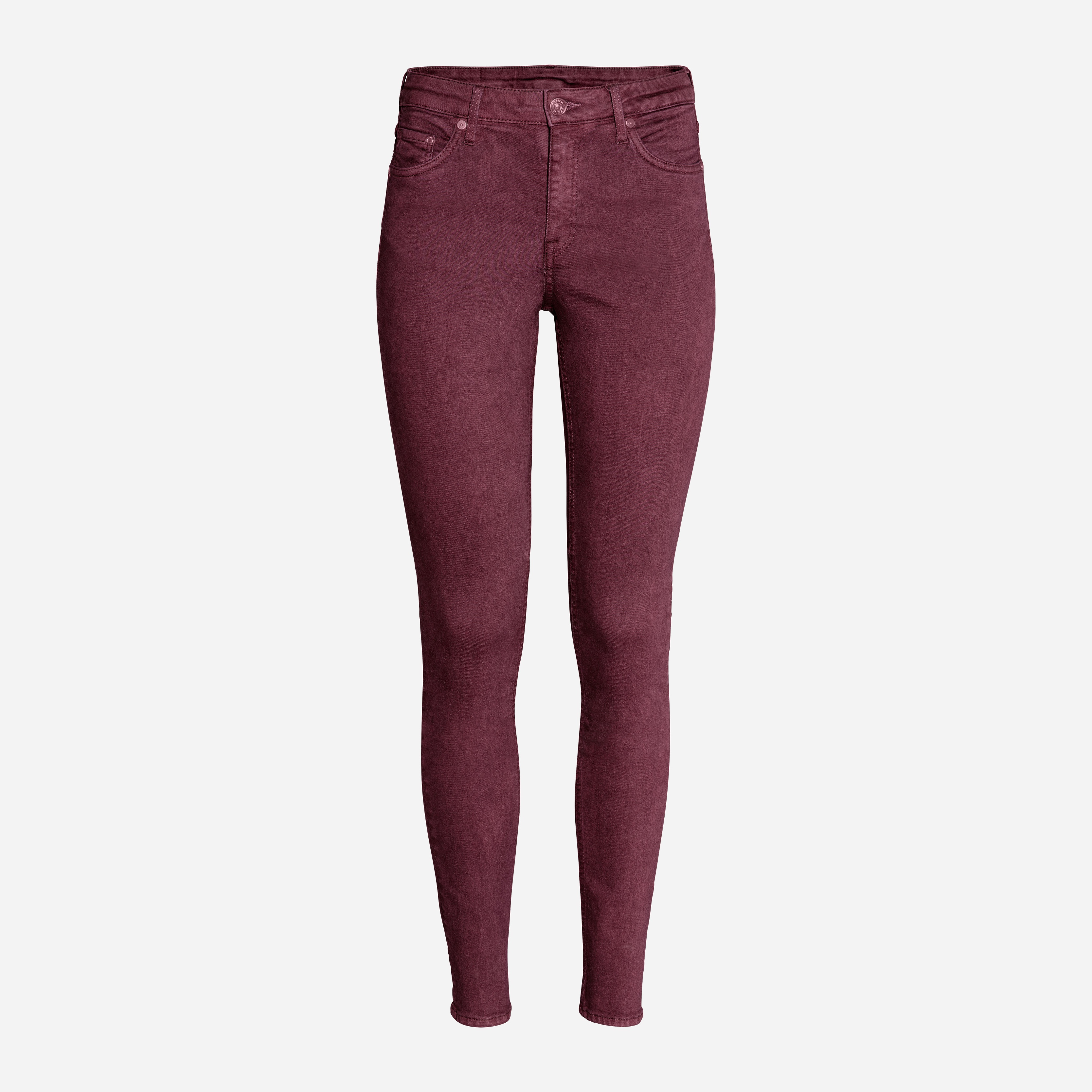 

Джинсы H&M XAZ127229VXCU  Бордовые, Джинсы H&M XAZ127229VXCU 31-34 Бордовые