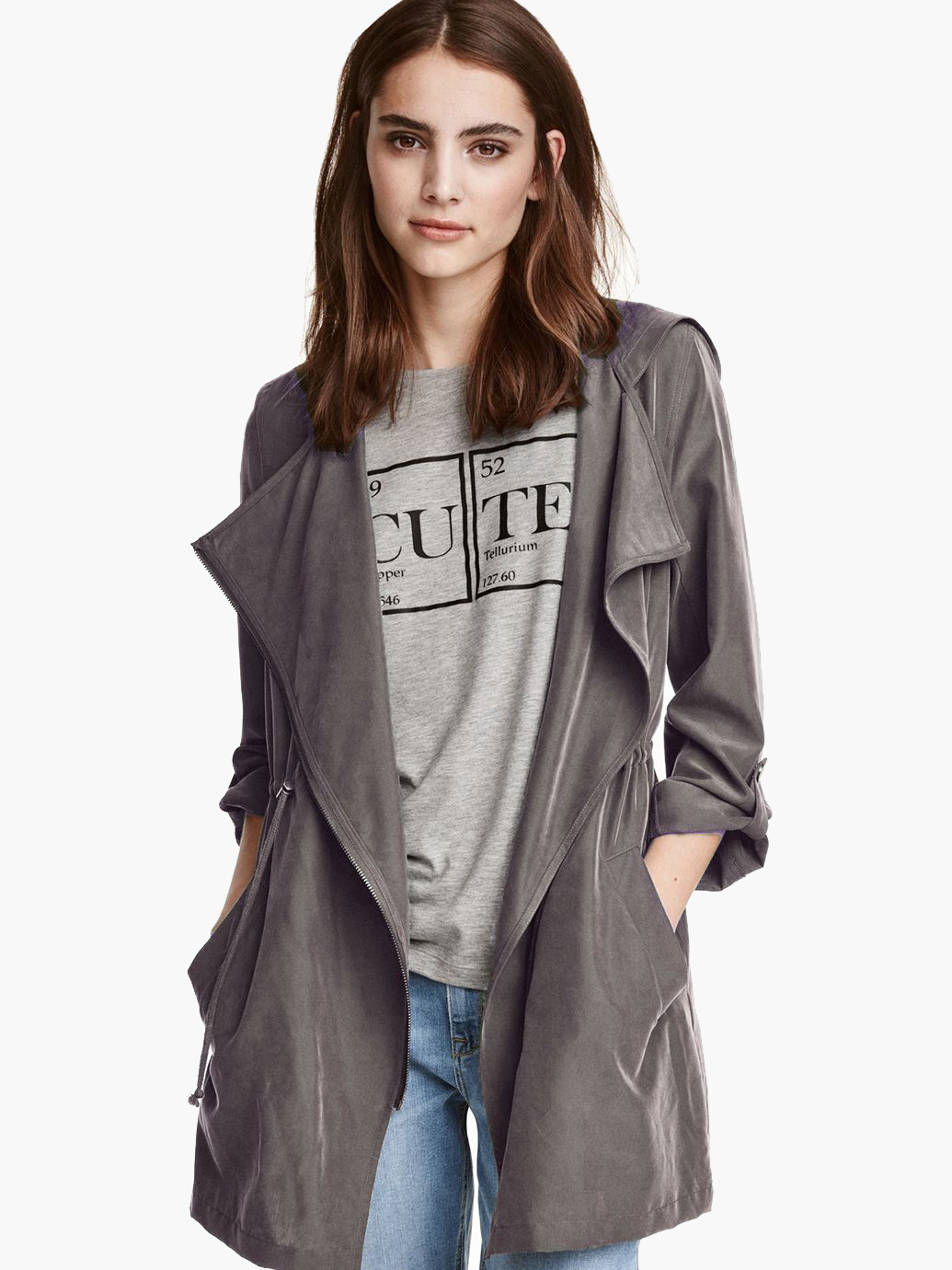 

Ветровка H&M 354551b33  Серая, Ветровка H&M 354551b33 32 Серая
