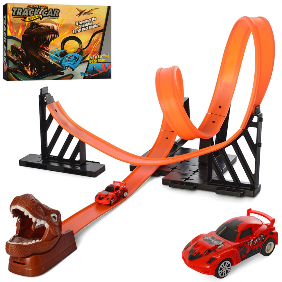 

Игрушечный авто трек голова динозавра, машинка 011-38