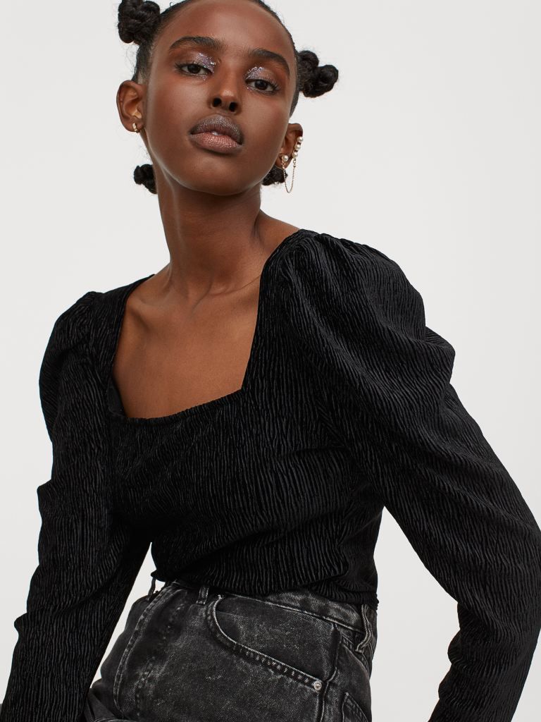 

Топ H&M 907953001b24 M Черный