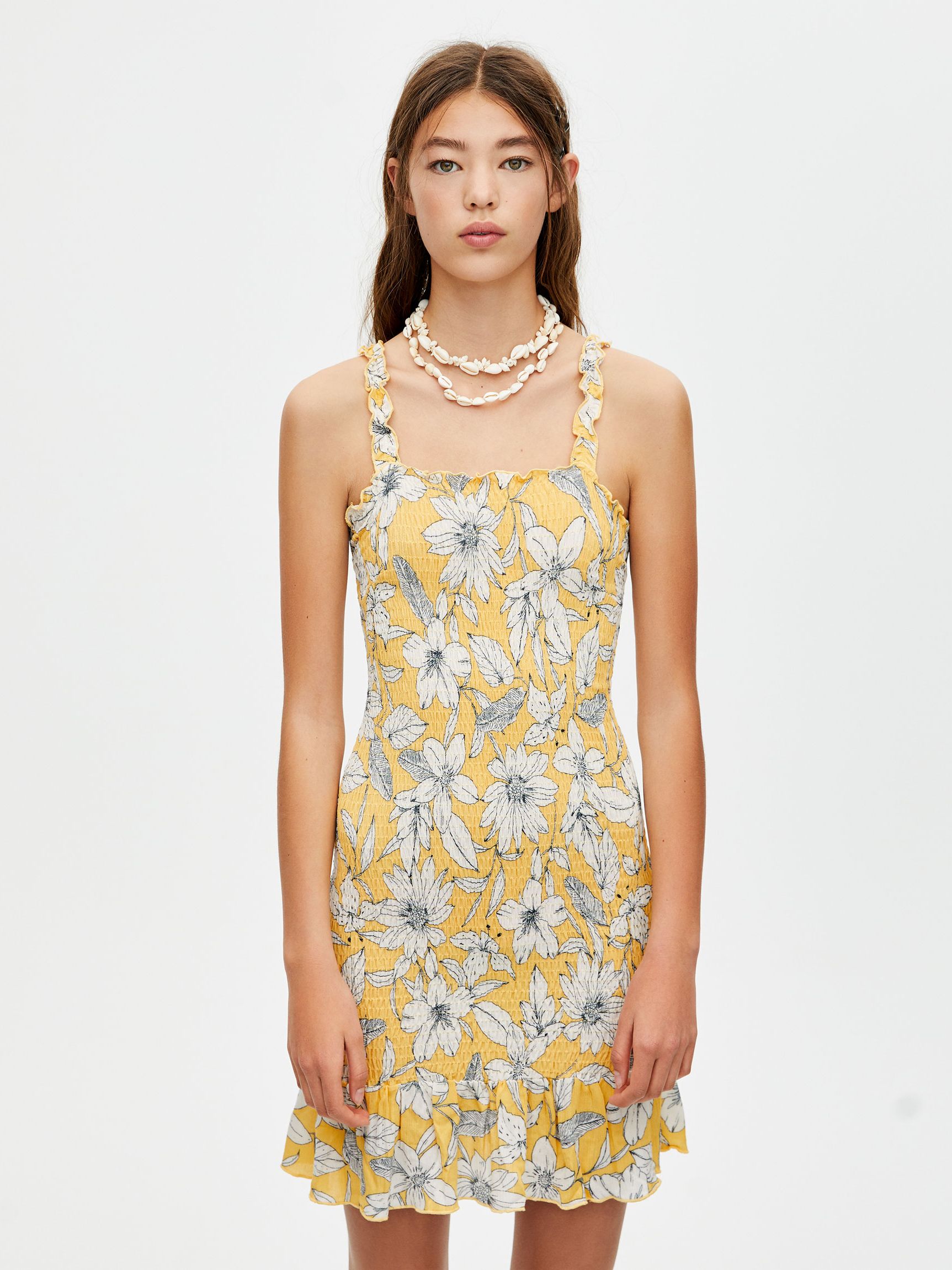 

Сарафан Pull & Bear 5390360b26  Желтый, Сарафан Pull & Bear 5390360b26 M Желтый
