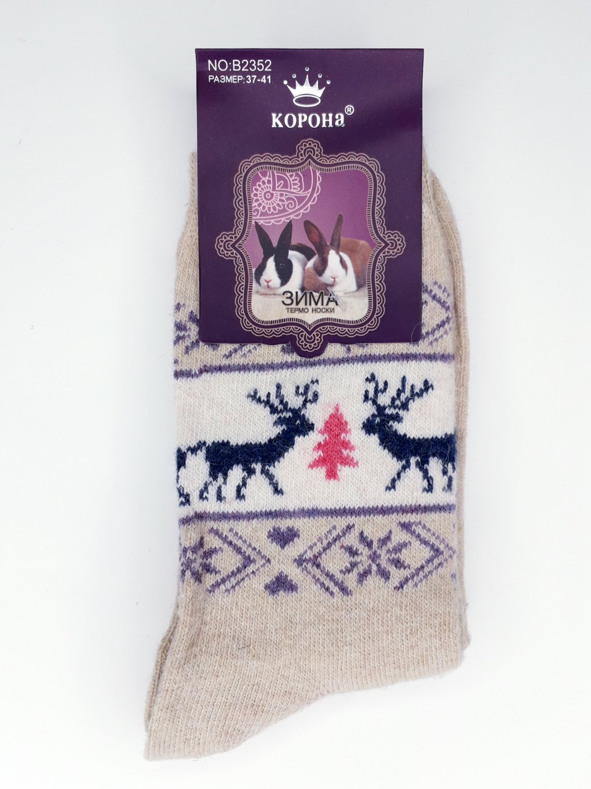 

Носки Корона В2352 37-41(р) 23-26см бежевый