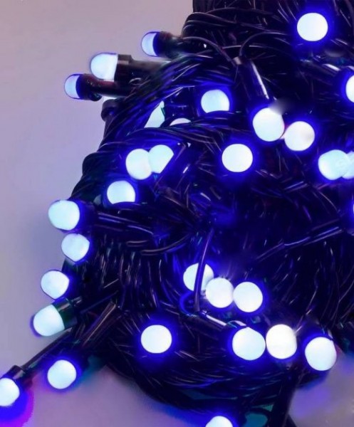

Гирлянда Линза 8мм 200 LED черный провод 13м синий SEZ 1292-02 (NAT06468)