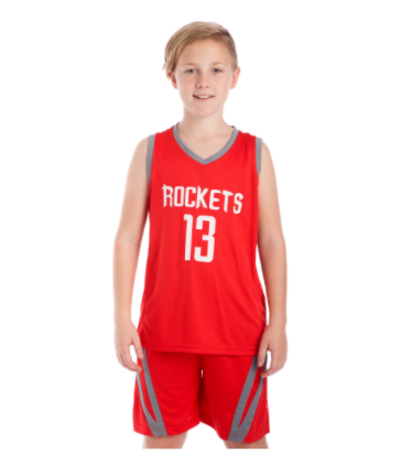 

Форма баскетбольная подростковая NB-Sport NBA ROCKETS 13 BA-0966 S (6-8 лет) красный-серый (IN06296)