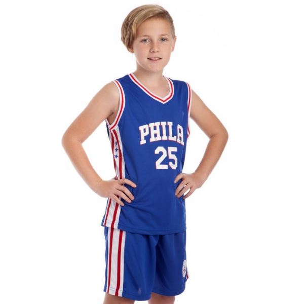 

Форма баскетбольная подростковая NB-Sport NBA PHILA 25 BA-0927 S (6-8 лет) синий-белый (IN06306)