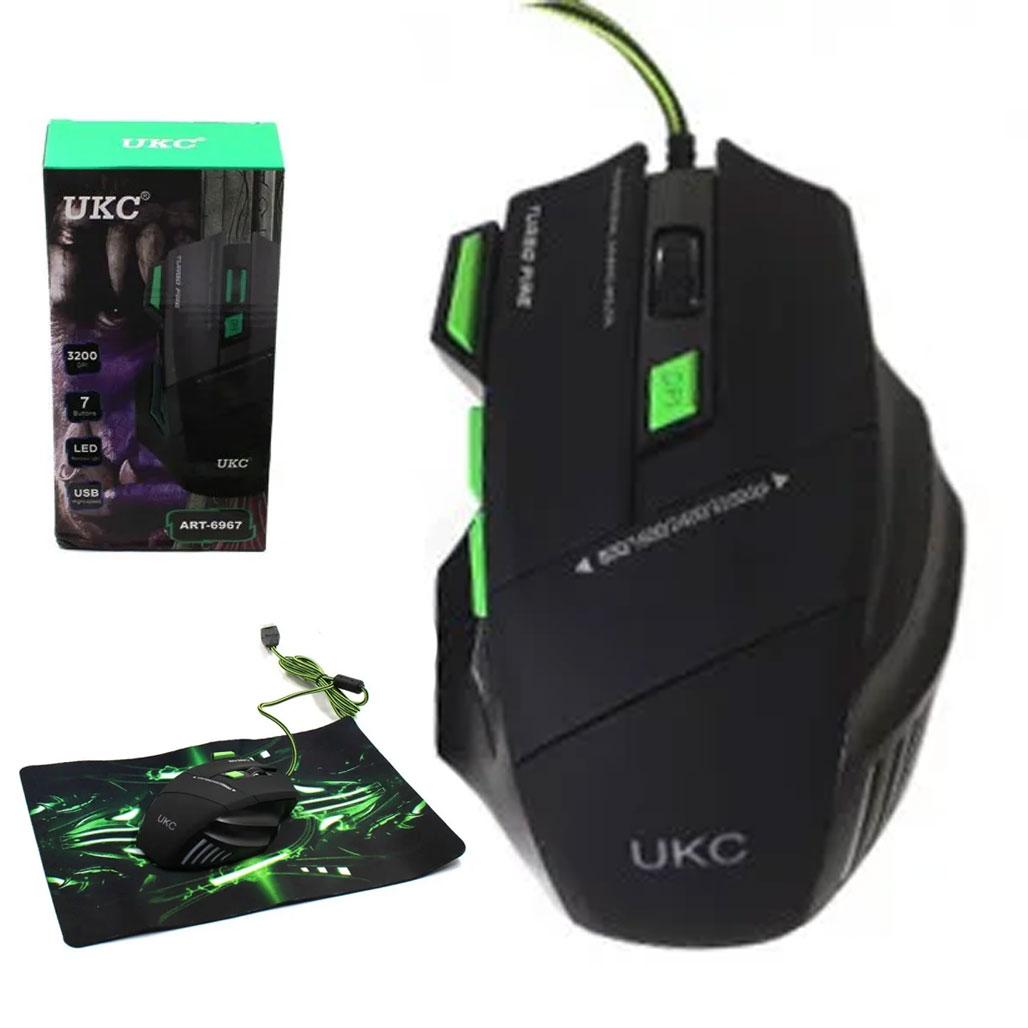 

Мышка игровая проводная семиклавишная UKC X7S 7D с LED подсветкой и ковриком в комплекте (ART-6967)