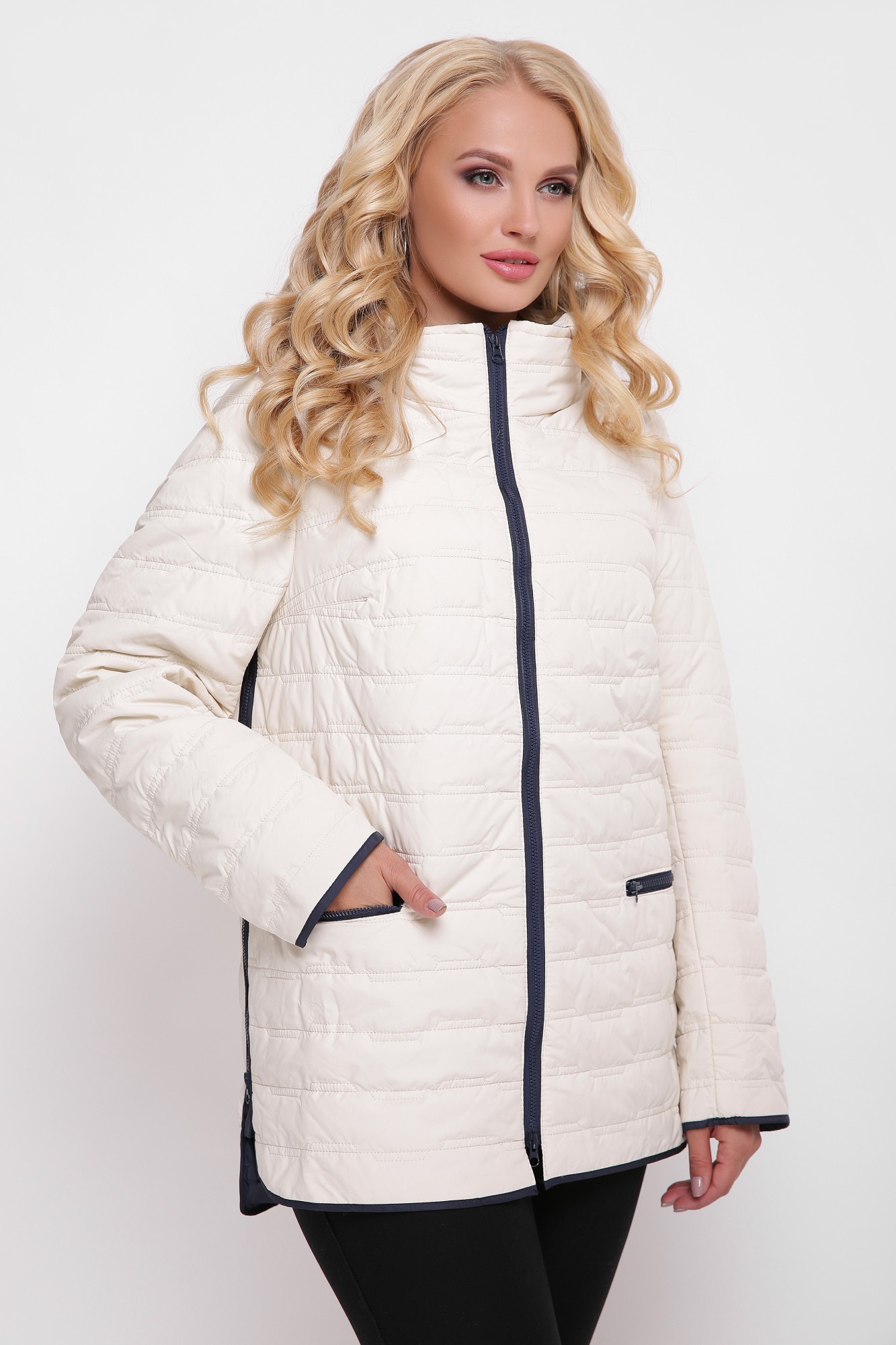 

Женская демисезонная куртка Welltre "Нонна"  пудровый, Женская демисезонная куртка Welltre "Нонна" 60 пудровый