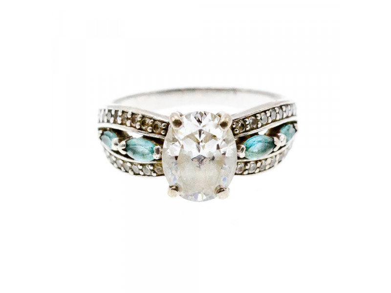 

Серебряное кольцо с бериллом и топазом Натуральный Sky Jewelry 003351