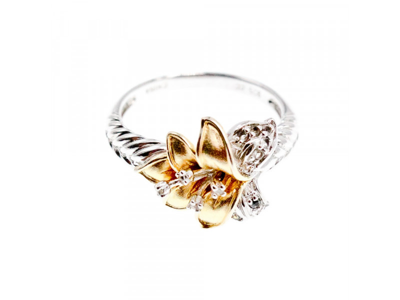 

Серебряное кольцо с фианитами Ноты позолоты Sky Jewelry 003344