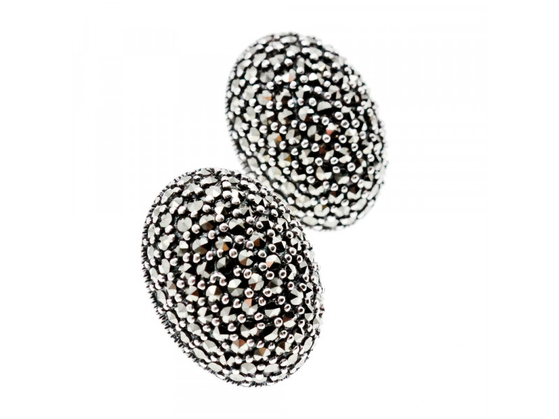 

Серебряные серьги с марказитом Любовь Натуральный Sky Jewelry 003371