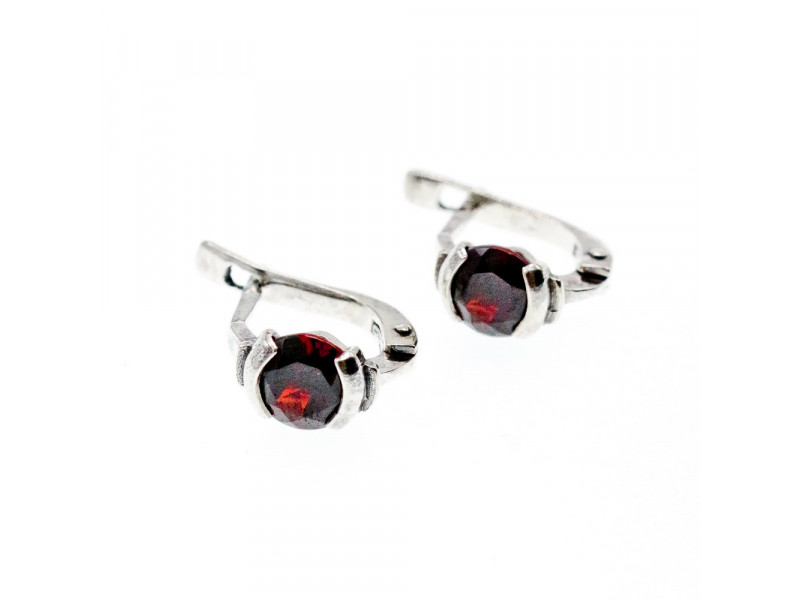

Серебряные серьги с гранатом Натуральный Sky Jewelry 003381